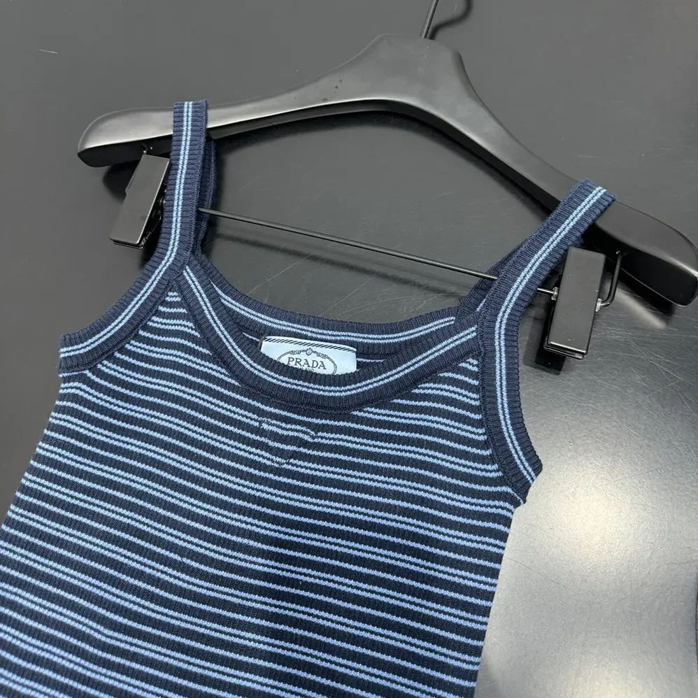 Prada Cotton Top for Women in Blue