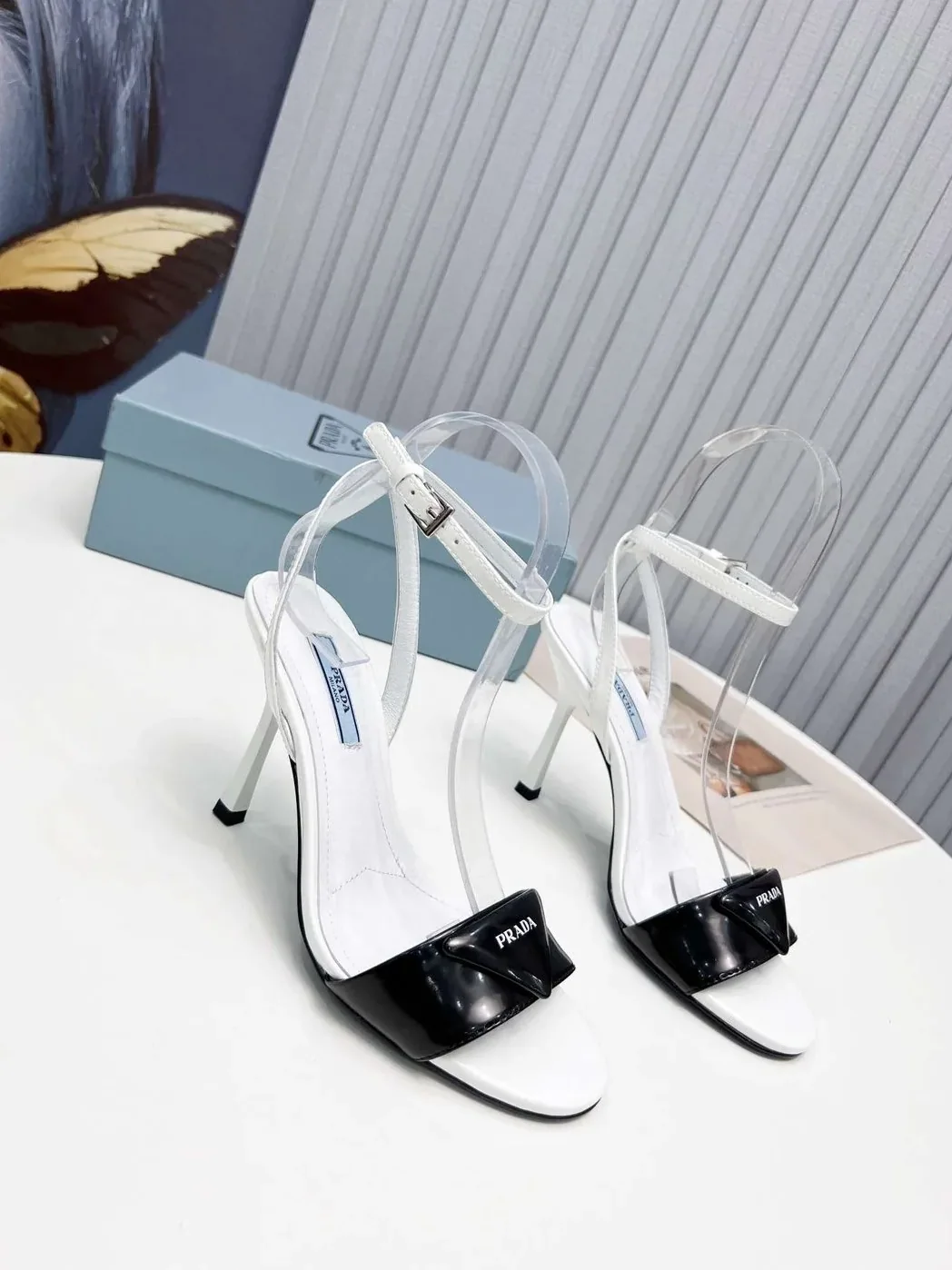 Prada Square Toe Pointed Pumps White