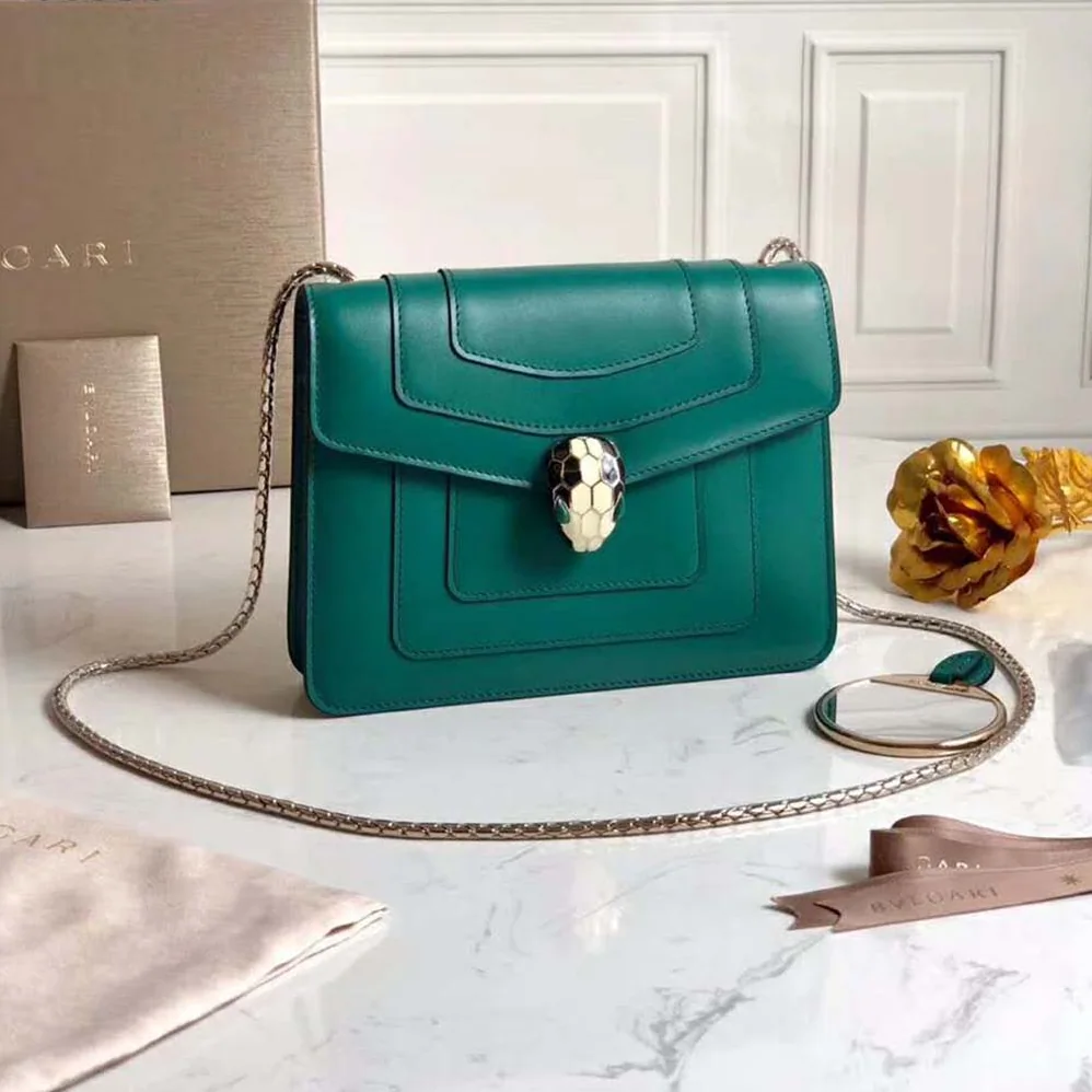 Bvlgari Serpenti Forever Mini Bag in Calf Leather for Women in Green Bvlgari Serpenti Forever Mini Bag in Calf Leather for Women in Green