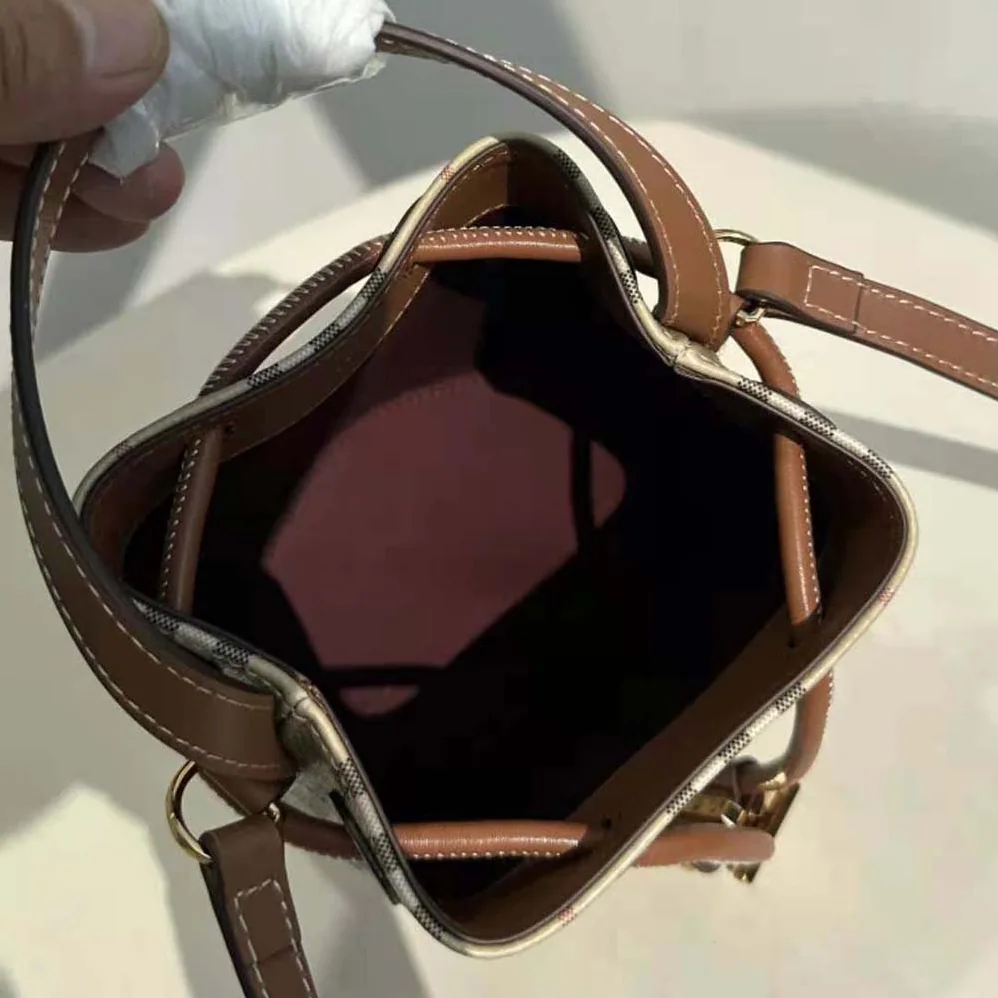 Burberry Mini TB Bucket Bag for Women in Brown Burberry Mini TB Bucket Bag for Women in Brown