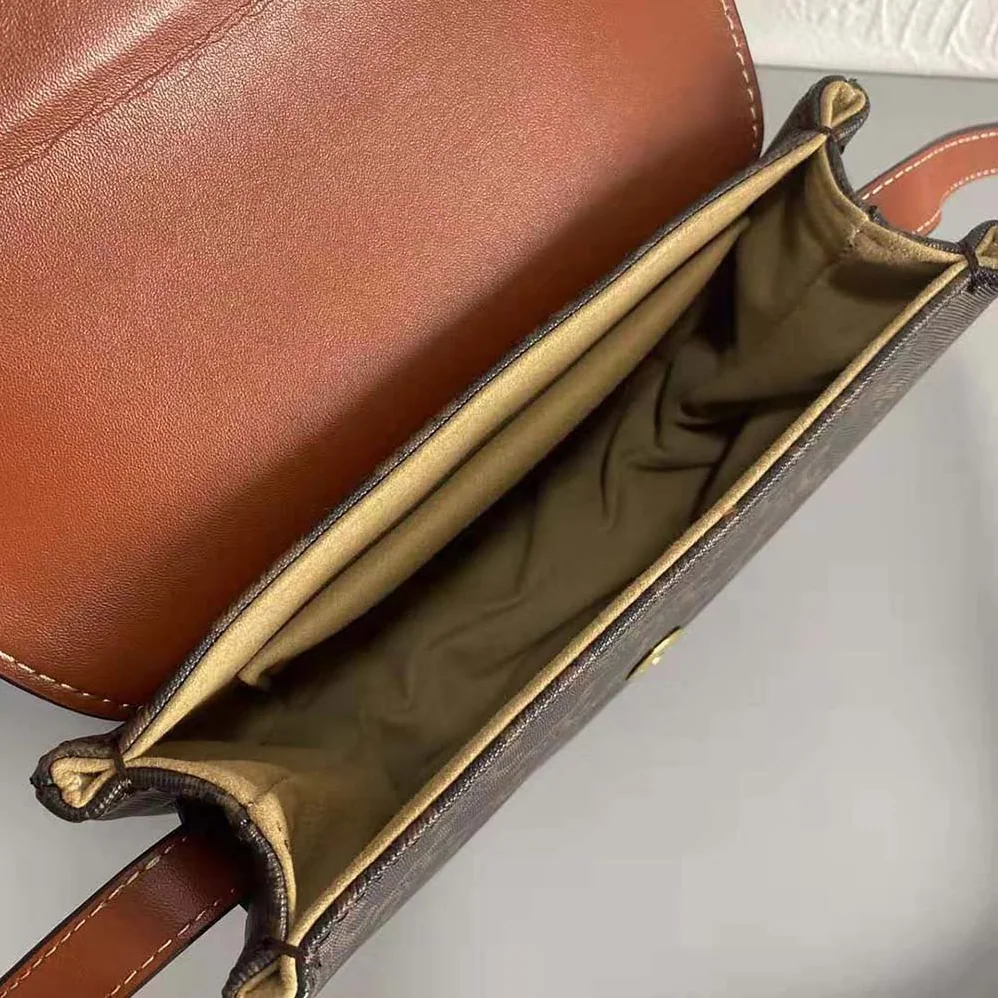 Celine Triomphe Saddle Bag in Triomphe Canvas for Women Celine Triomphe Saddle Bag in Triomphe Canvas for Women