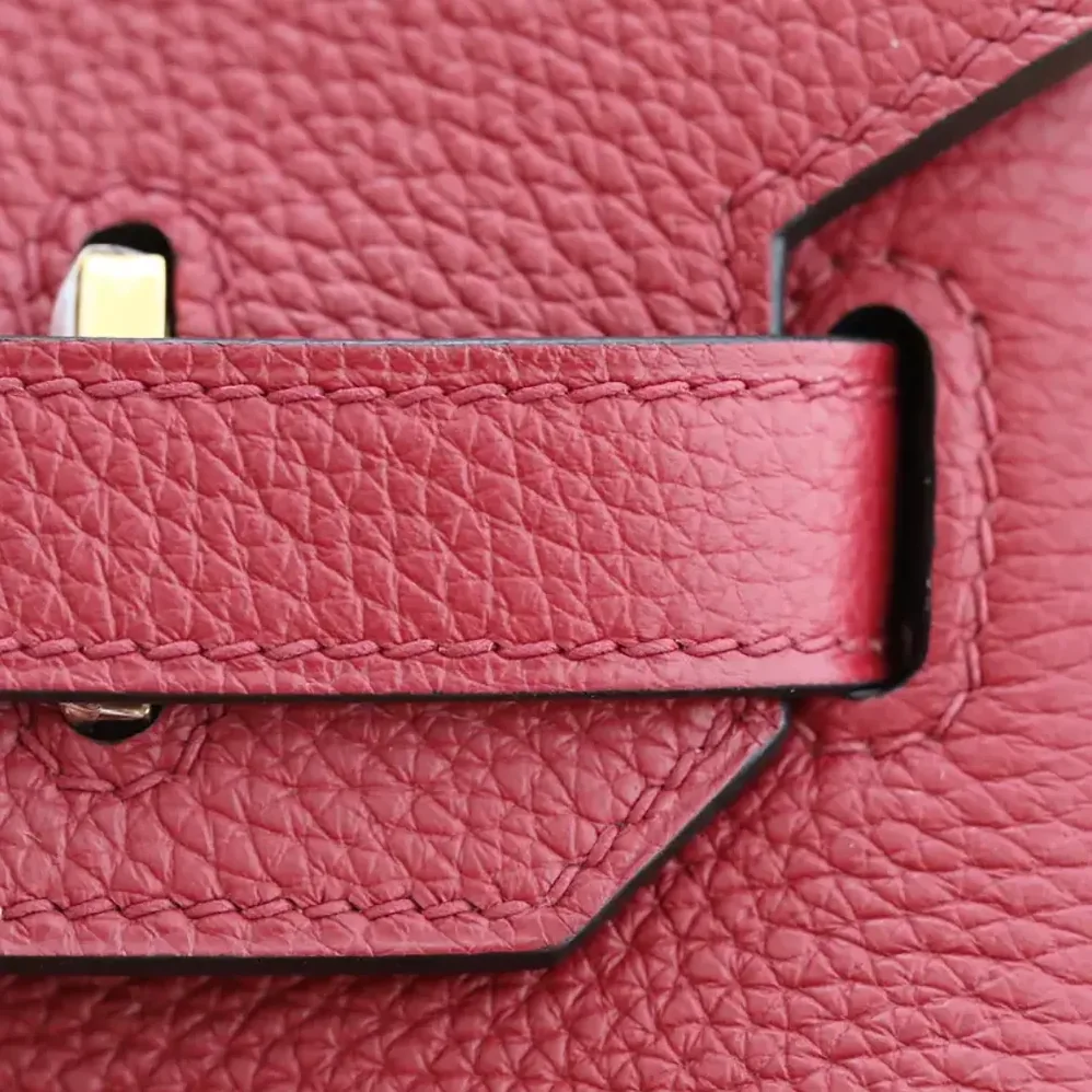 Hermes Birkin 30 Bag in Epsom Leather with Gold Hardware in Red/Gold