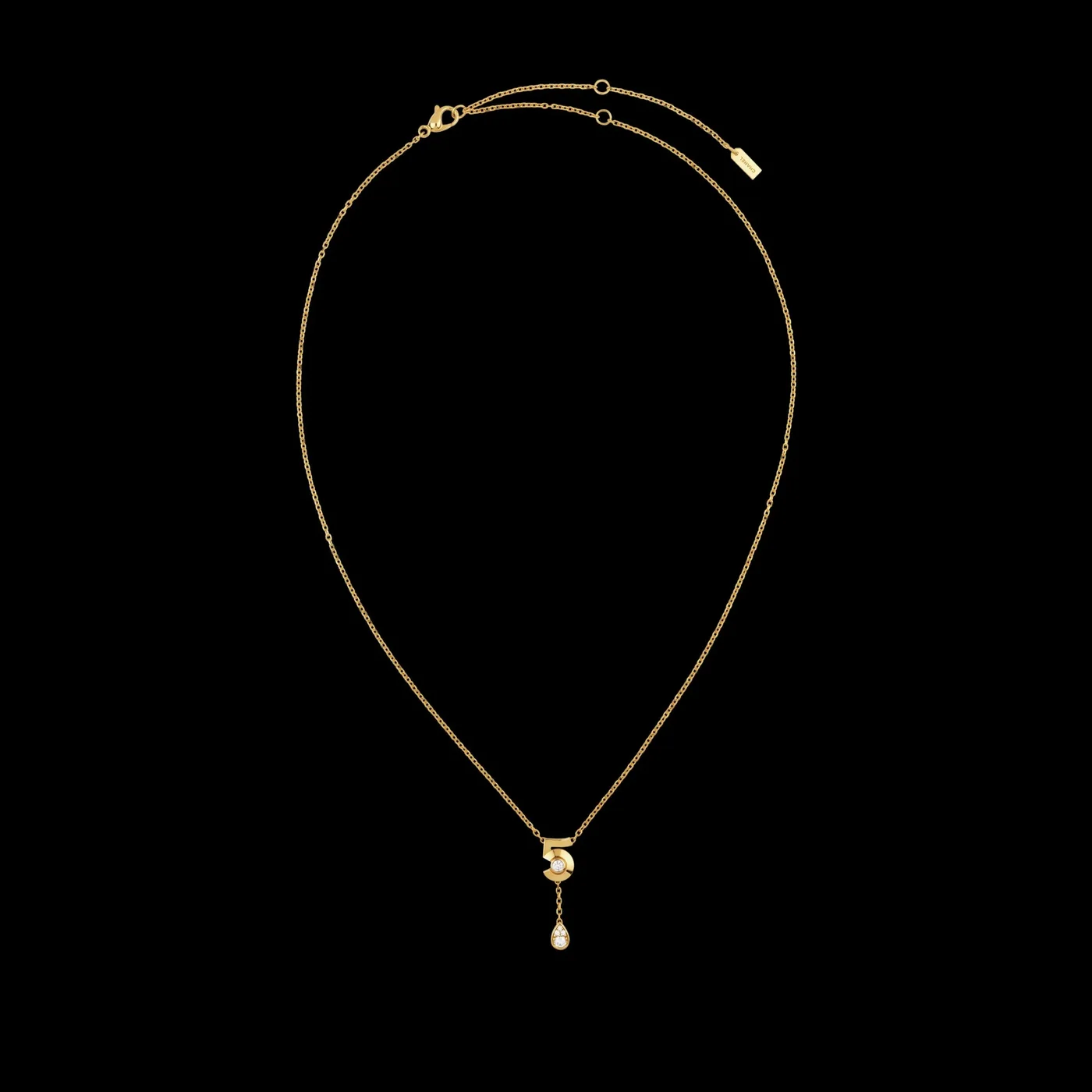 Chanel Extrait De N°5 Necklace Yellow Gold