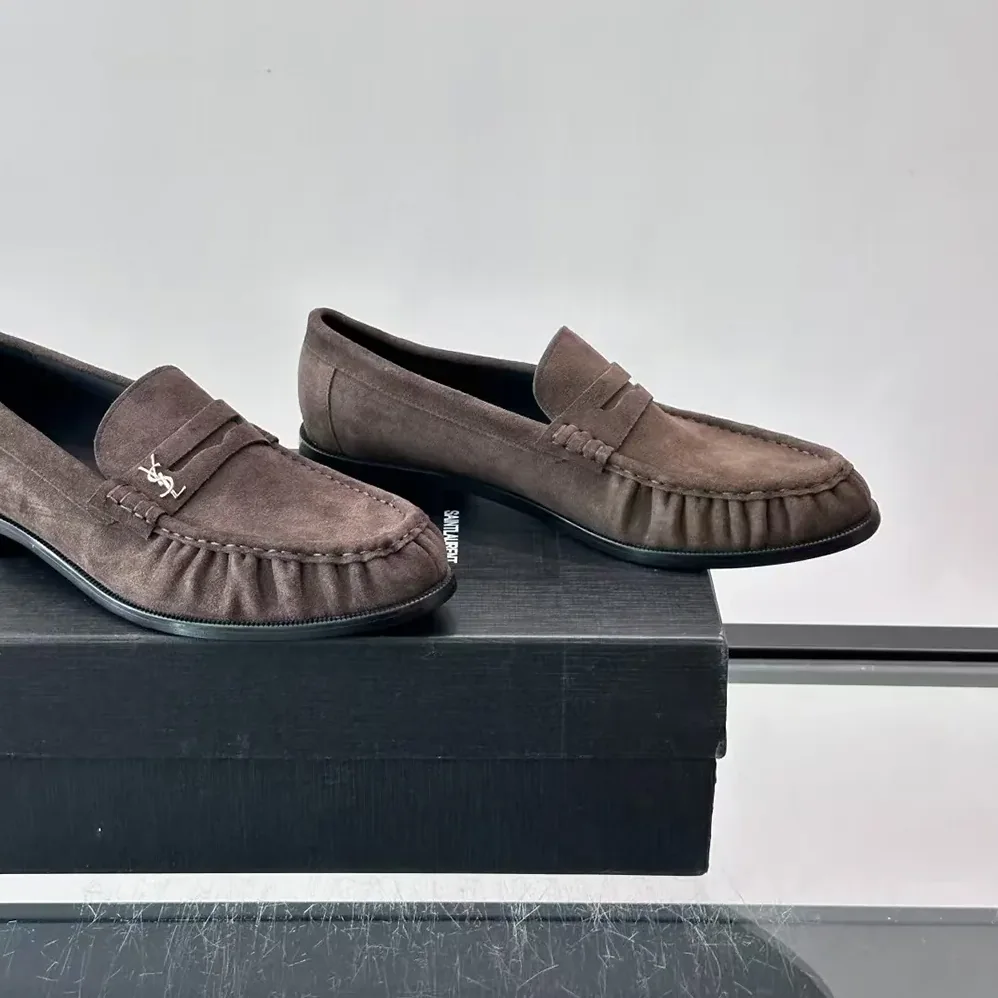 Saint Laurent YSL Le Loafer Supple in Suede for Unisex