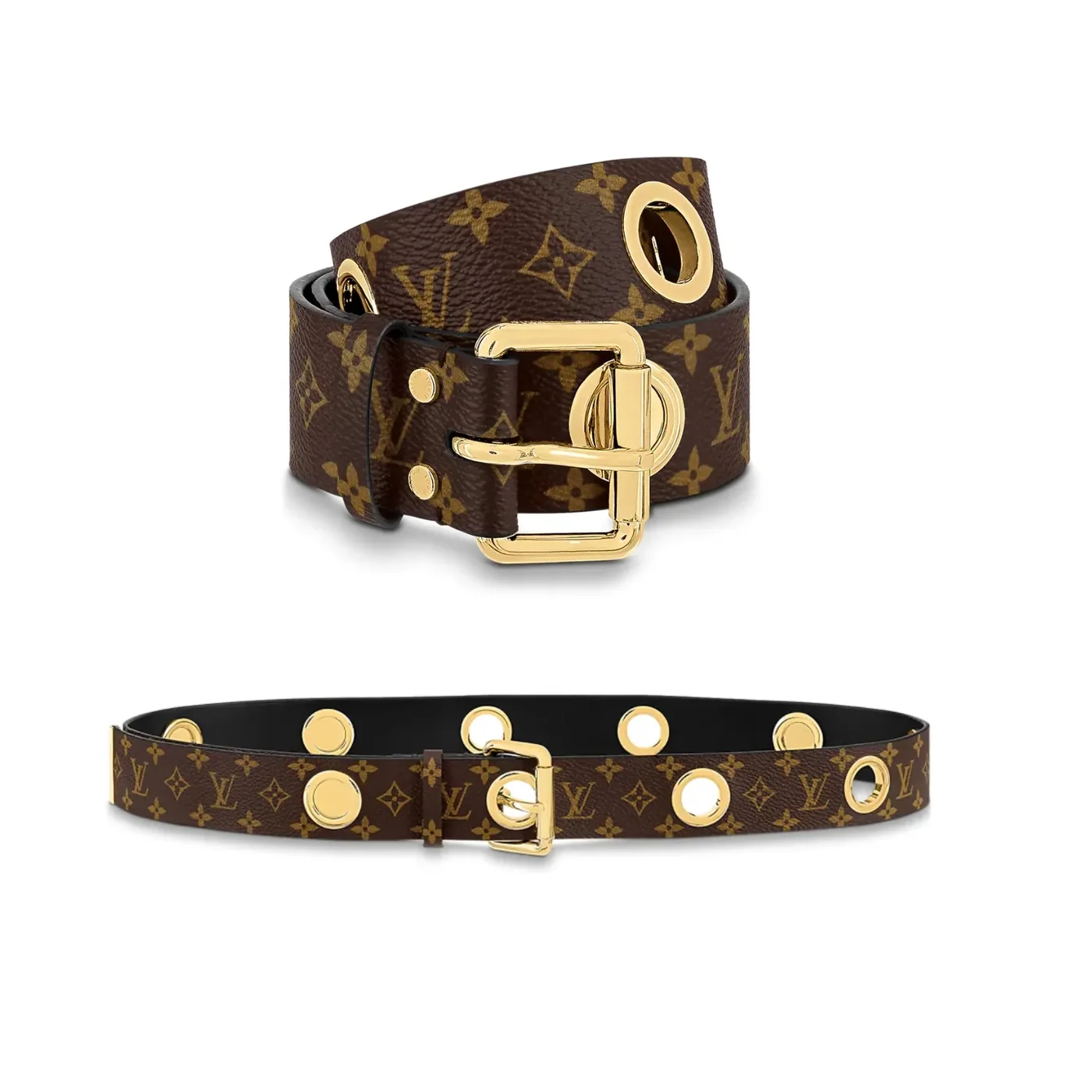 Louis Vuitton LV Eyelets Belt Monogram Canvas Louis Vuitton LV Eyelets Belt Monogram Canvas