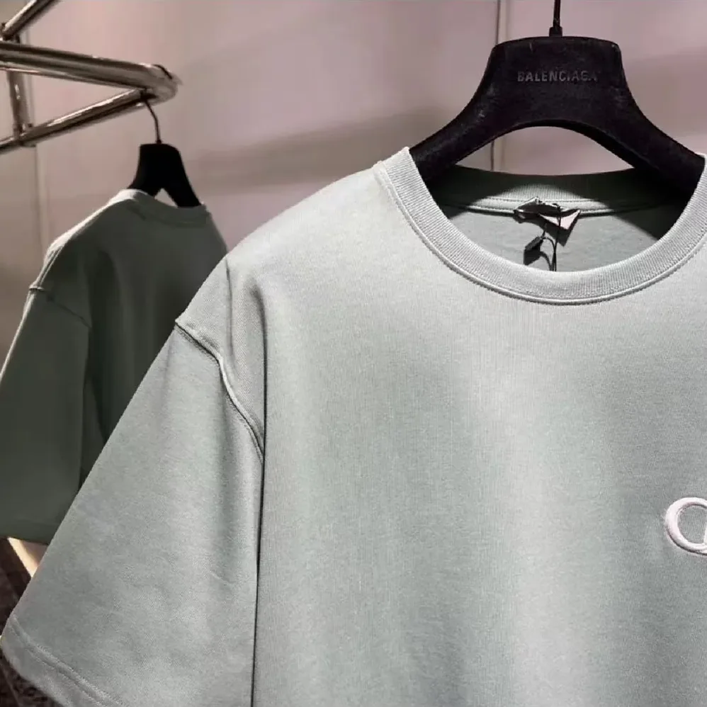 Dior CD Icon T-Shirt Relaxed Fit Aqua Cotton Jersey for Men