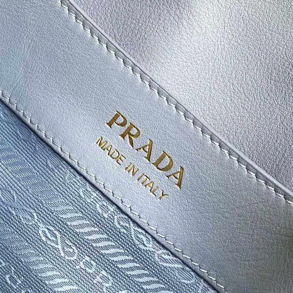 Prada Darling Medium Leather Shoulder Bag for Women in Light Blue Prada Darling Medium Leather Shoulder Bag for Women in Light Blue