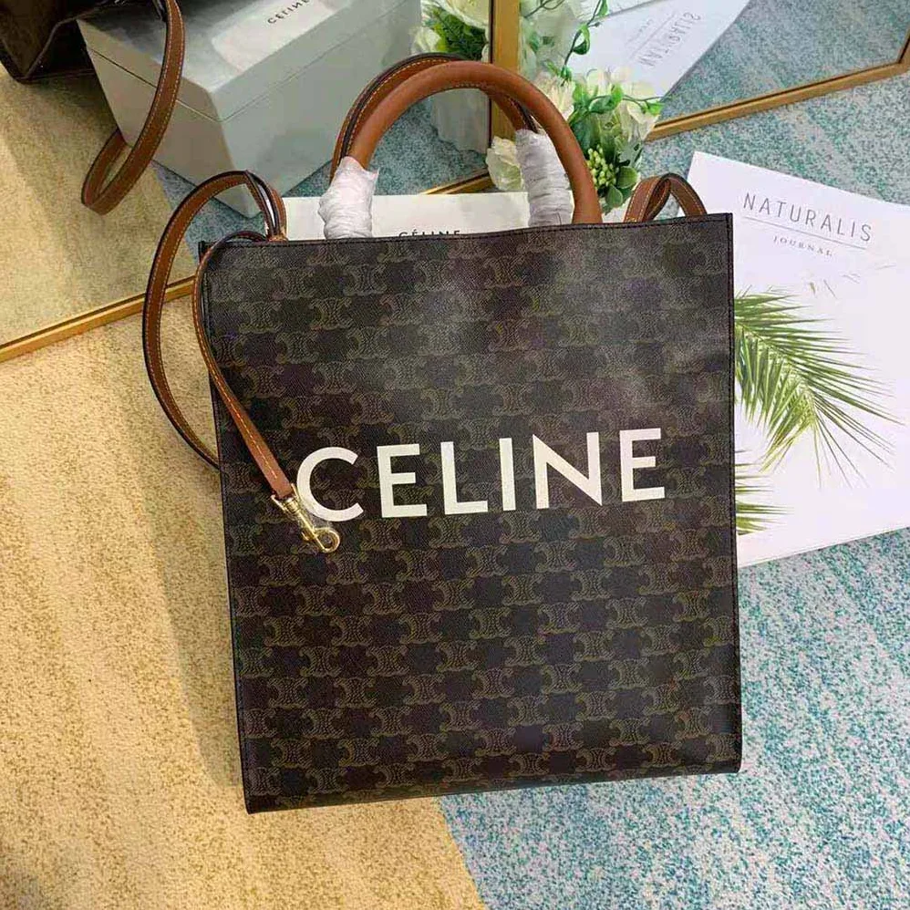 Celine Small Cabas Vertical in Triomphe Canvas for Women Celine Small Cabas Vertical in Triomphe Canvas for Women