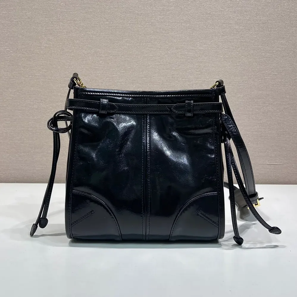 Prada Bonnie Leather Mini Shoulder Bag for Women in Black