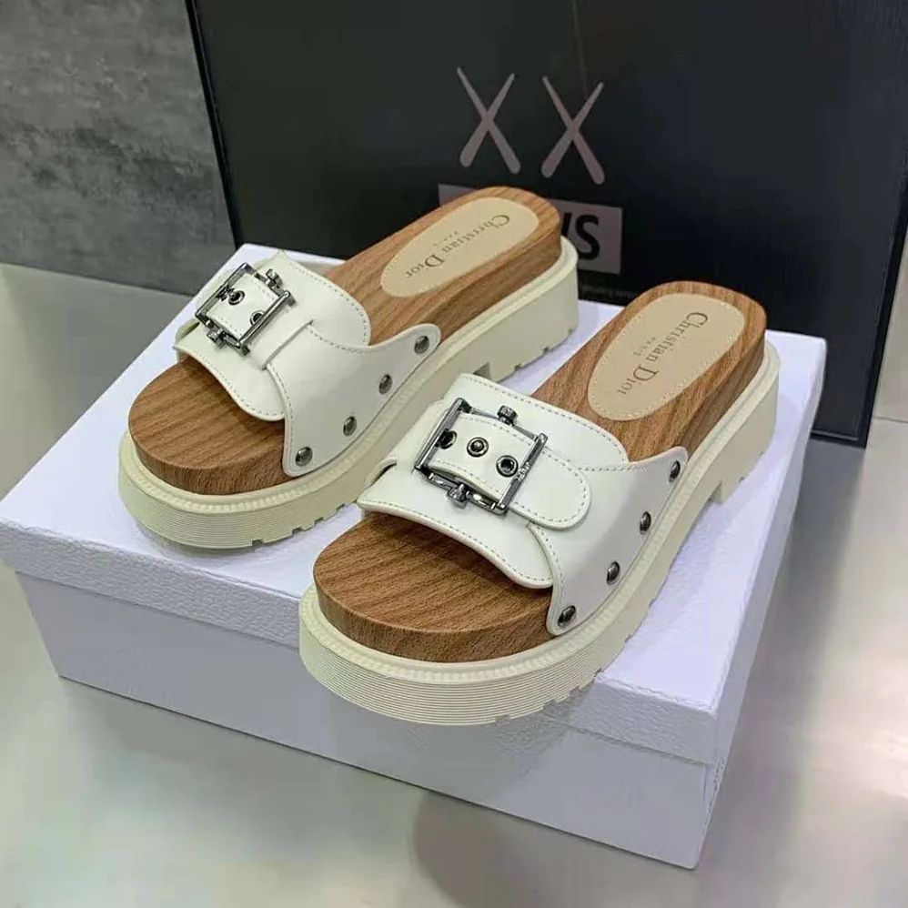 Dior Diorquake Strap Slide White Calfskin for Women Dior Diorquake Strap Slide White Calfskin for Women