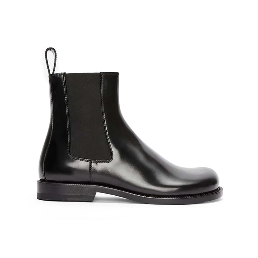 Loewe Campo Chelsea Boot in Brushed Calfskin for Men in Black Loewe Campo Chelsea Boot in Brushed Calfskin for Men in Black