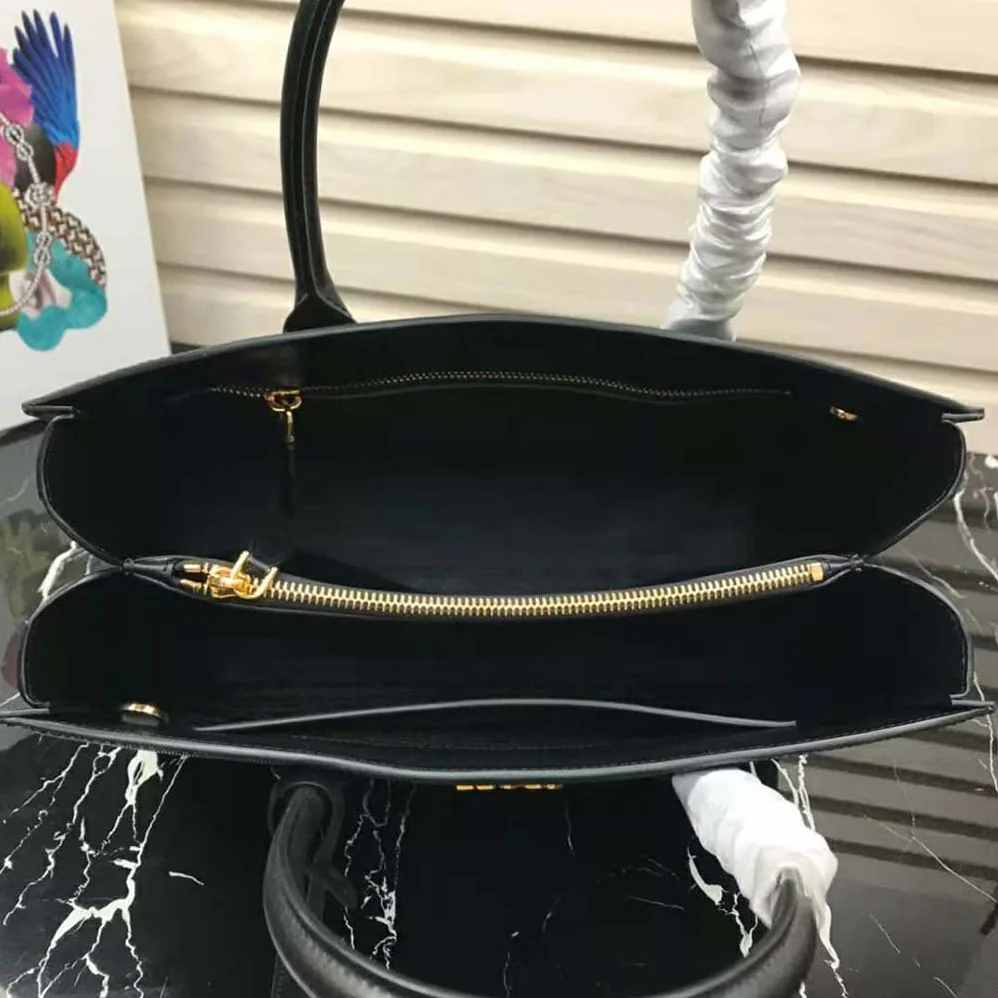 Prada Large Saffiano Leather Handbag for Women in Black Prada Large Saffiano Leather Handbag for Women in Black