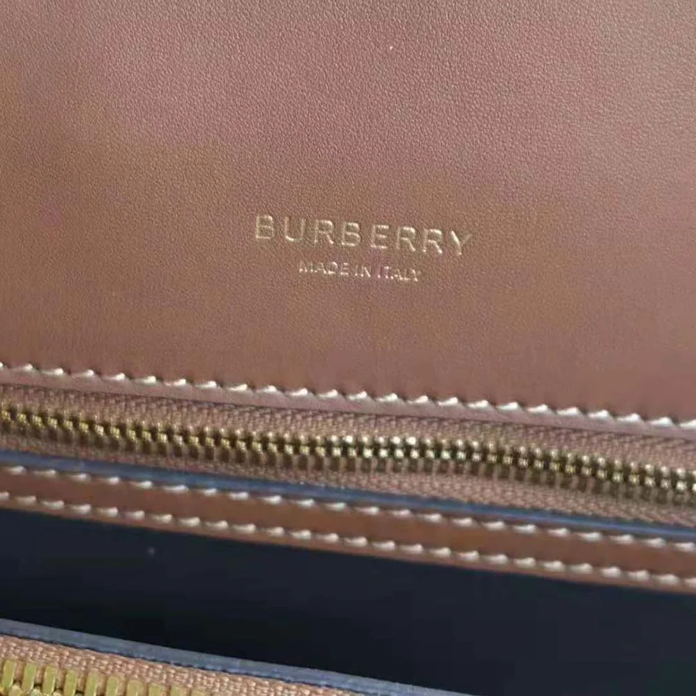 Burberry Mini Vintage Check Two-handle Title Bag for Women in Brown