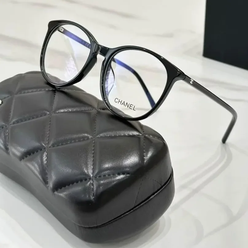 Chanel Black Hard Eyeglasses Case