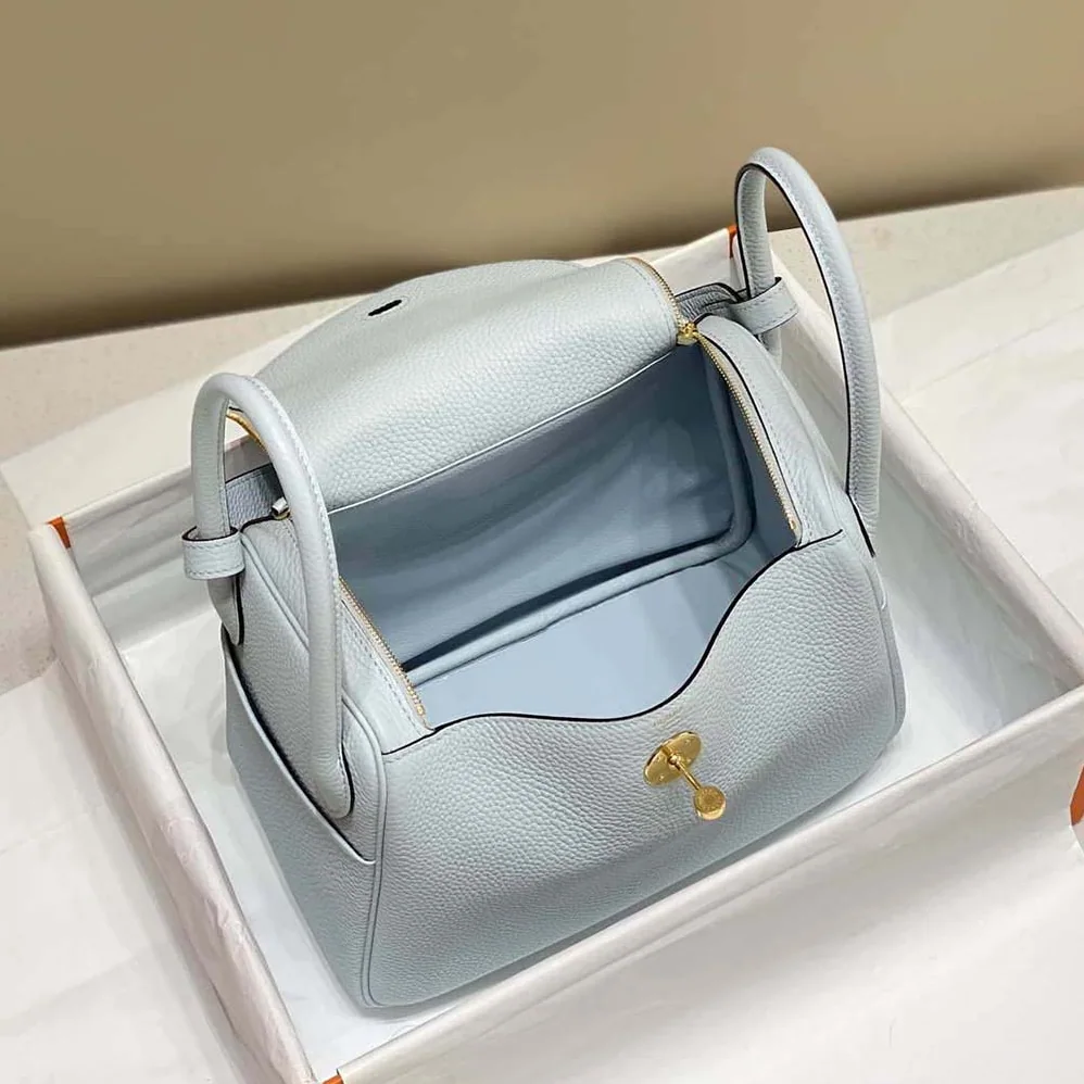 Hermes Lindy 26 in Clemence Leather for Women in Blue Hermes Lindy 26 in Clemence Leather for Women in Blue