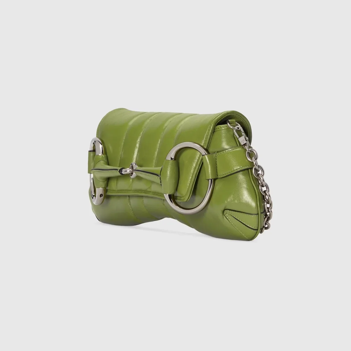 Gucci Horsebit Chain Medium Shoulder Bag Green 15 Inches/