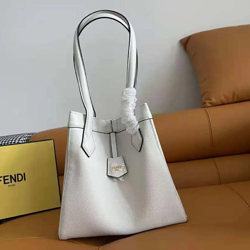 Fendi Origami Medium White Leather Bag That Can be Transformed for Women Fendi Origami Medium White Leather Bag That Can be Transformed for Women