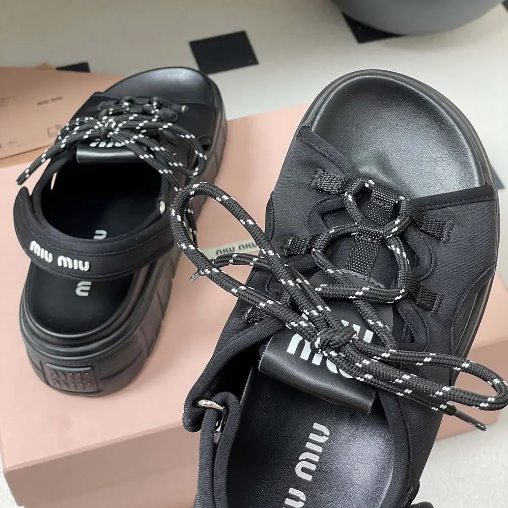 Miu Miu Chunky Neoprene Sandals for Women