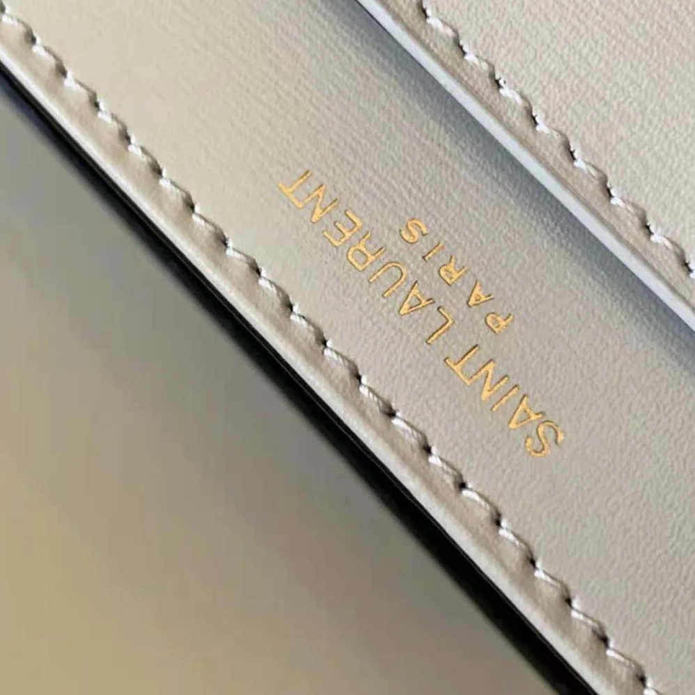Saint Laurent YSL Solferino Medium Satchel in Box Saint Laurent Leather for Women in White
