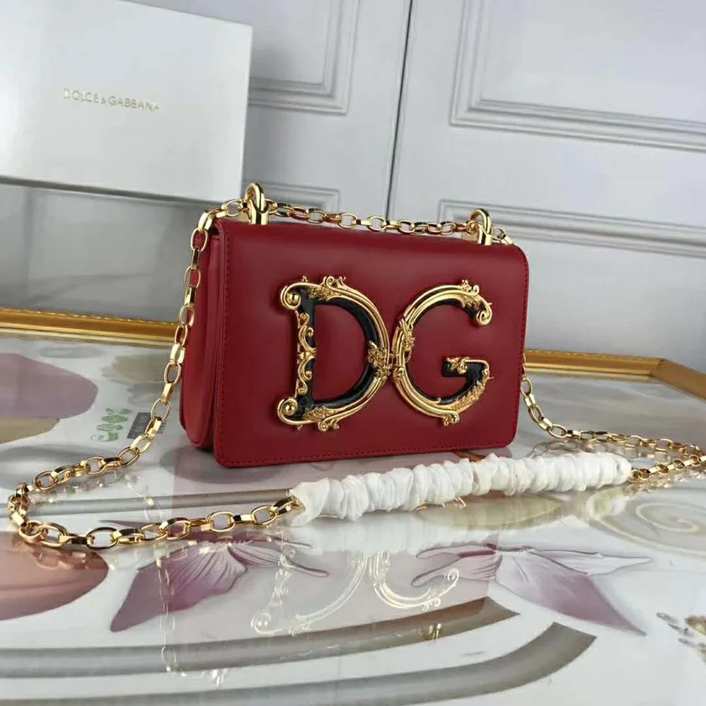 Dolce Gabbana D&G DG Girls Shoulder Bag Nappa Leather for Women in Red Dolce Gabbana D&G DG Girls Shoulder Bag Nappa Leather for Women in Red