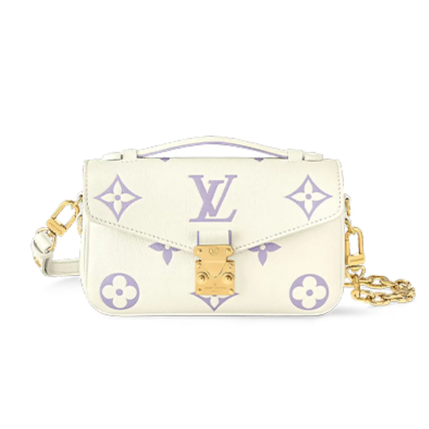 Louis Vuitton Pochette Metis East West Shoulder Bag in Cream Gold Hardware