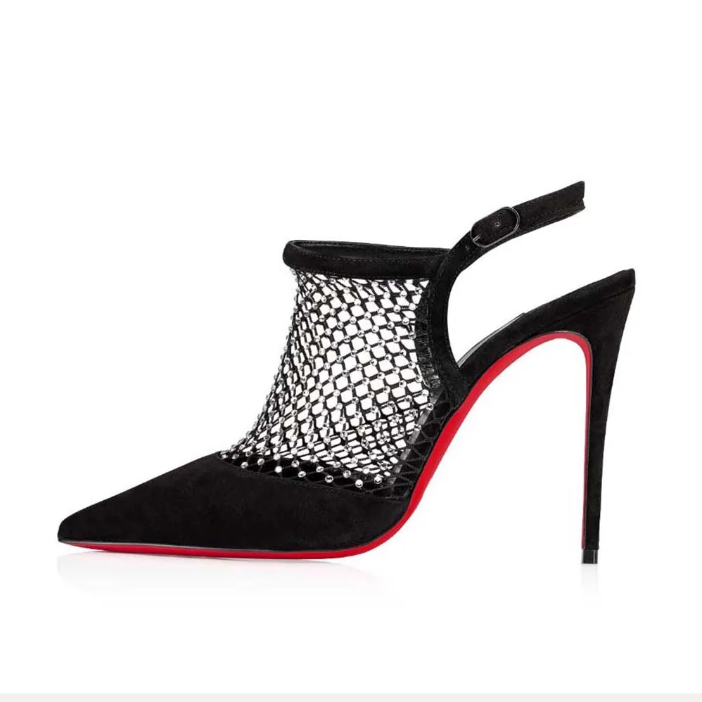 Christian Louboutin Plougesta Pump Strass in 100 mm Heel Height for Women in Black