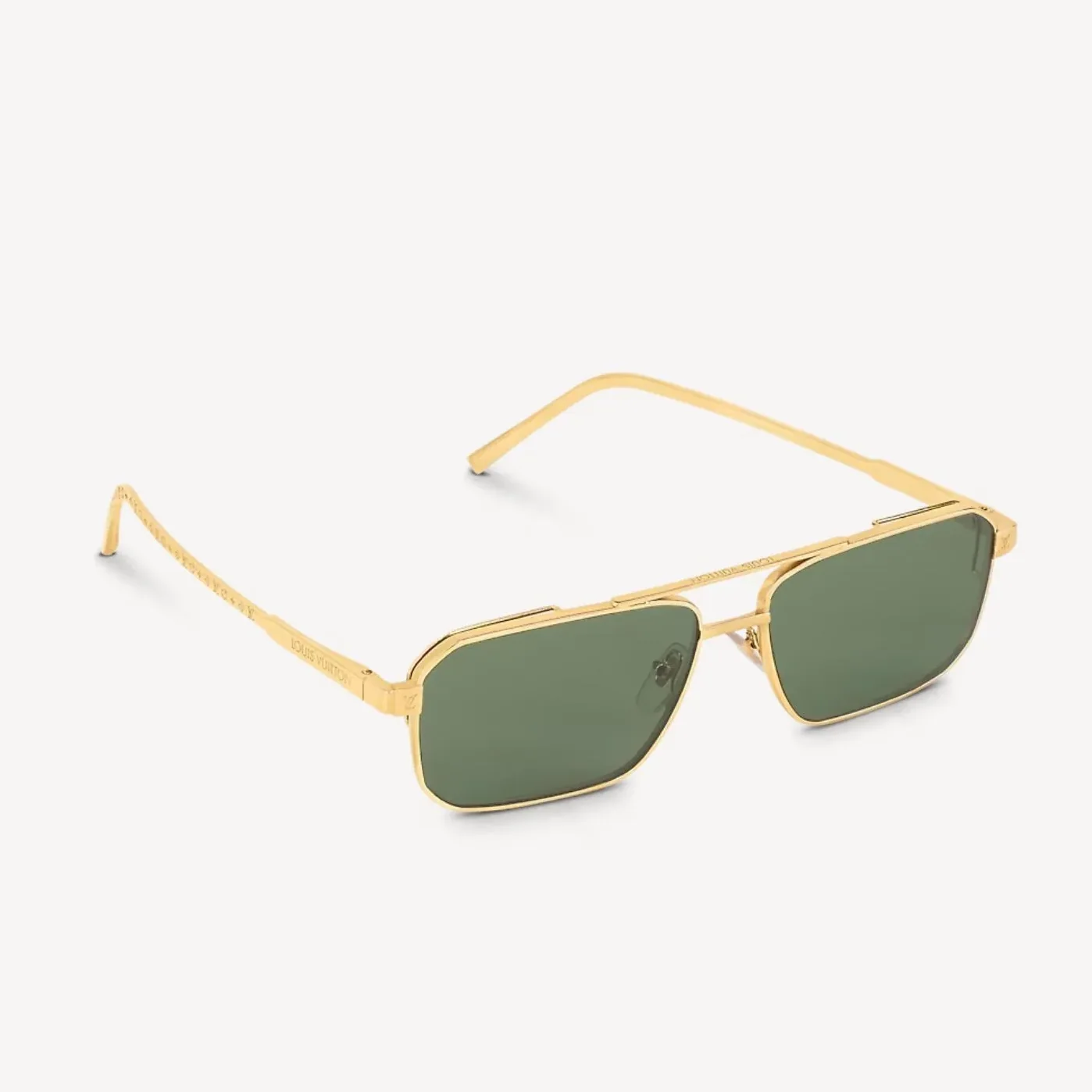 Louis Vuitton Rise Metal Square Sunglasses Gold Louis Vuitton Rise Metal Square Sunglasses Gold