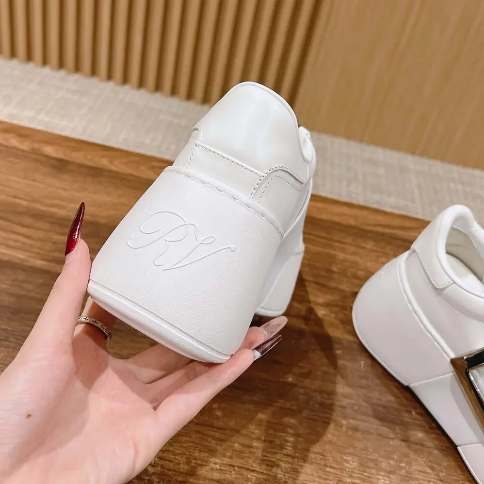 Roger Vivier Viv' Skate Sneakers In Leather White for Women Roger Vivier Viv' Skate Sneakers In Leather White for Women