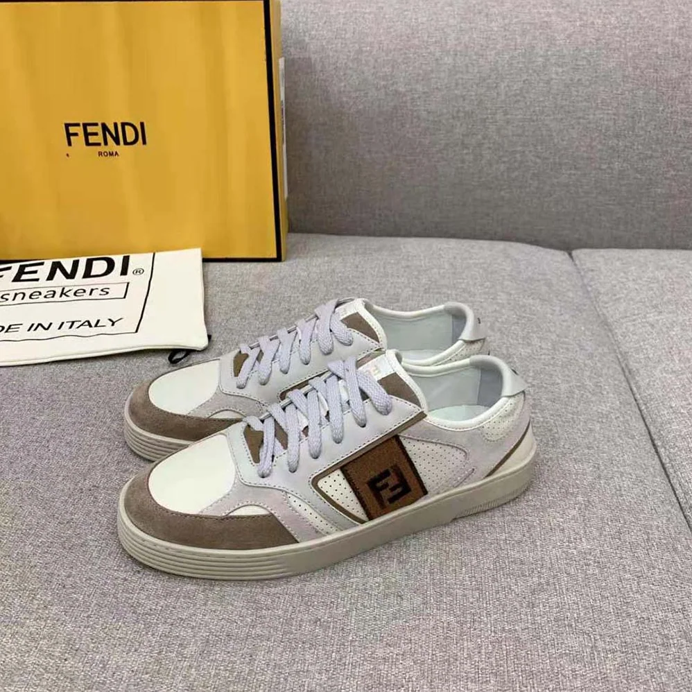 Fendi Step Beige Leather Low for Men in tops Fendi Step Beige Leather Low for Men in tops