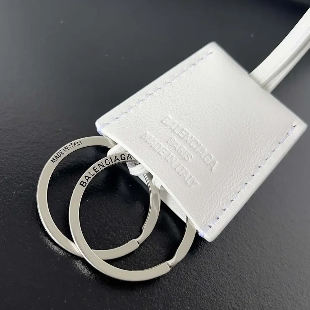 Balenciaga Rodeo Medium Handbag in White Smooth Calfskin for Women in Silver