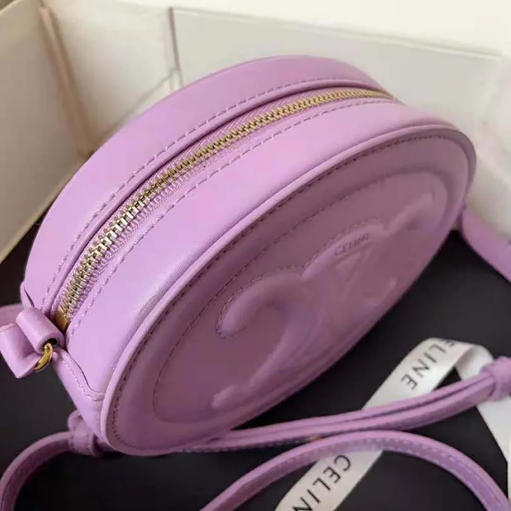 Celine Crossbody Oval Purse Cuir Triomphe in Smooth Calfskin for Women in Purple Celine Crossbody Oval Purse Cuir Triomphe in Smooth Calfskin for Women in Purple
