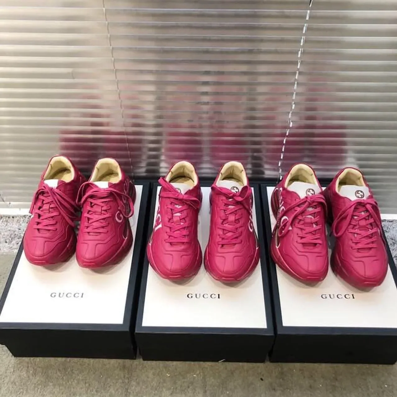 Gucci Rhyton Gucci Logo Sneaker Pink for Women Gucci Rhyton Gucci Logo Sneaker Pink for Women