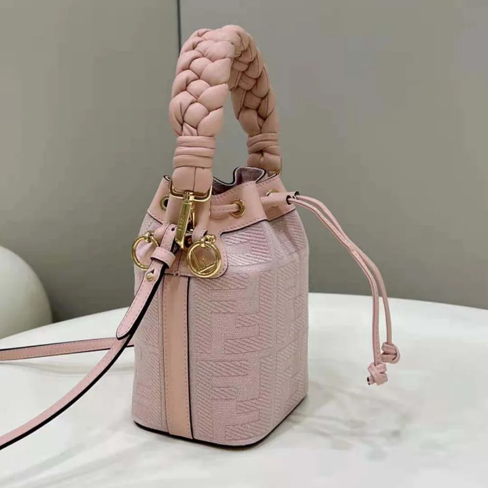 Fendi Mon Tresor Pink FF Canvas Mini for Women in Bag