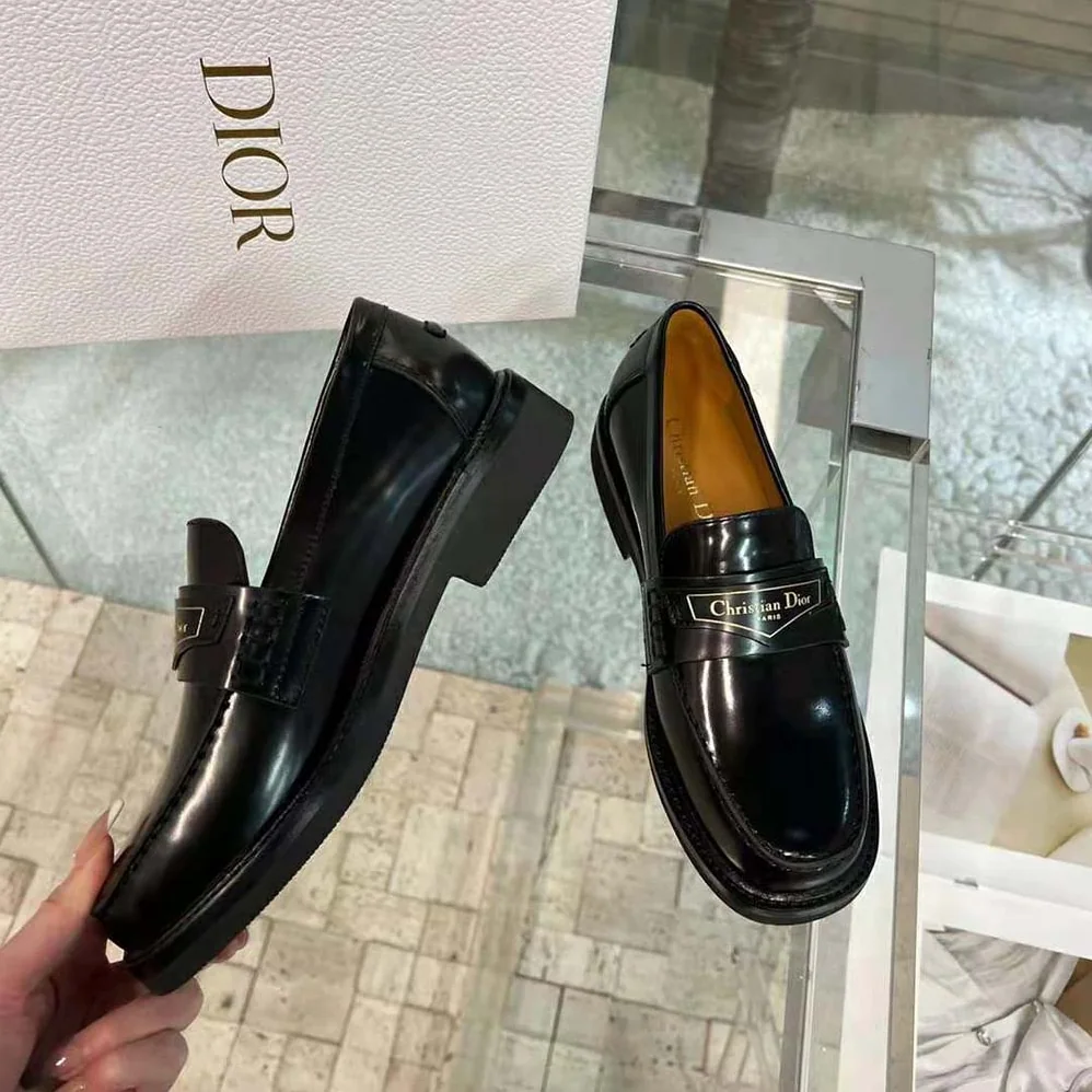 Dior Boy Loafer Black Brushed Calfskin for Women Dior Boy Loafer Black Brushed Calfskin for Women