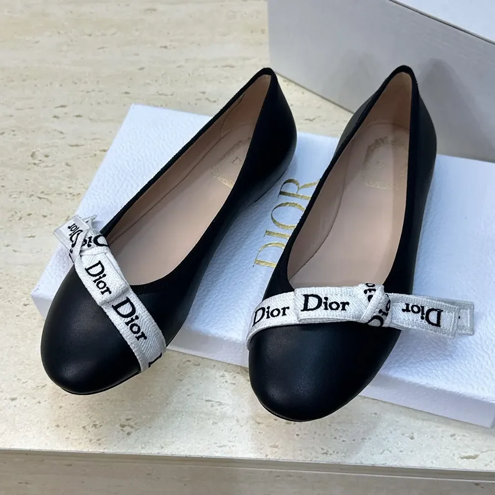 Dior J'Adior Ballet Flat Black Lambskin for Women