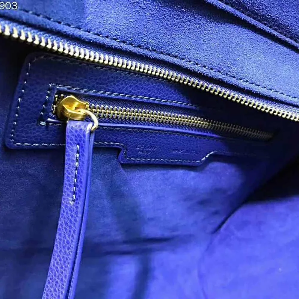 Celine Medium Luggage Phantom Bag in Baby Calfskin Leather in Blue Celine Medium Luggage Phantom Bag in Baby Calfskin Leather in Blue