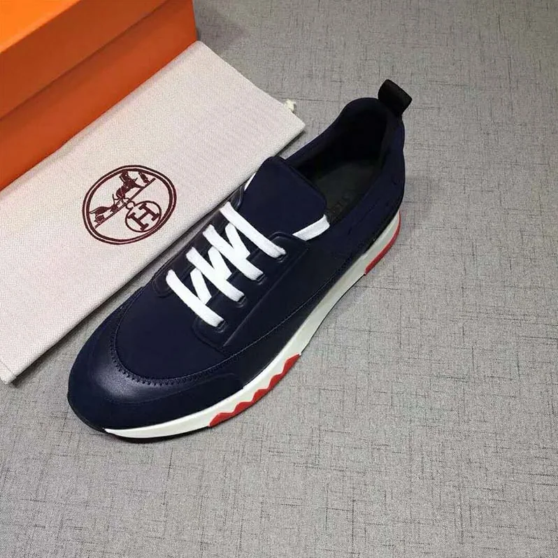 Hermes Shoes Stadium Sneaker for Men in Blue Hermes Shoes Stadium Sneaker for Men in Blue
