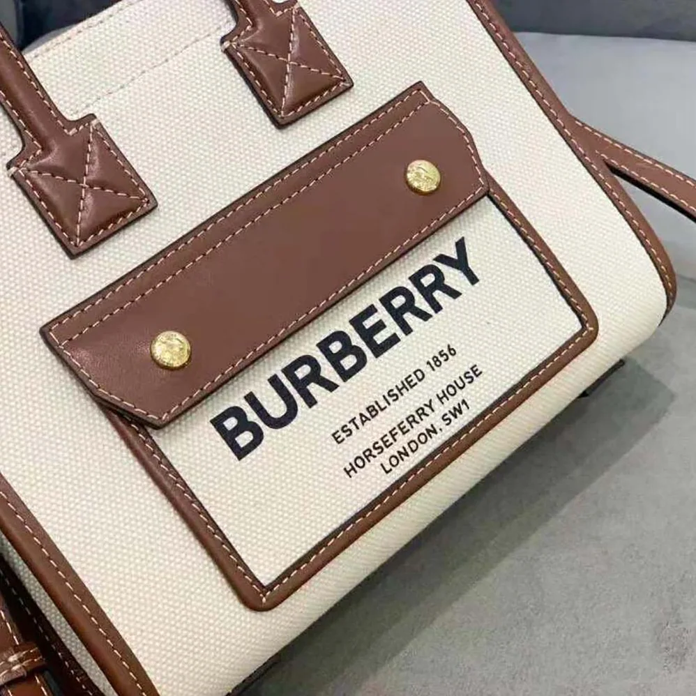 Burberry Mini Freya Tote for Women in Beige Burberry Mini Freya Tote for Women in Beige