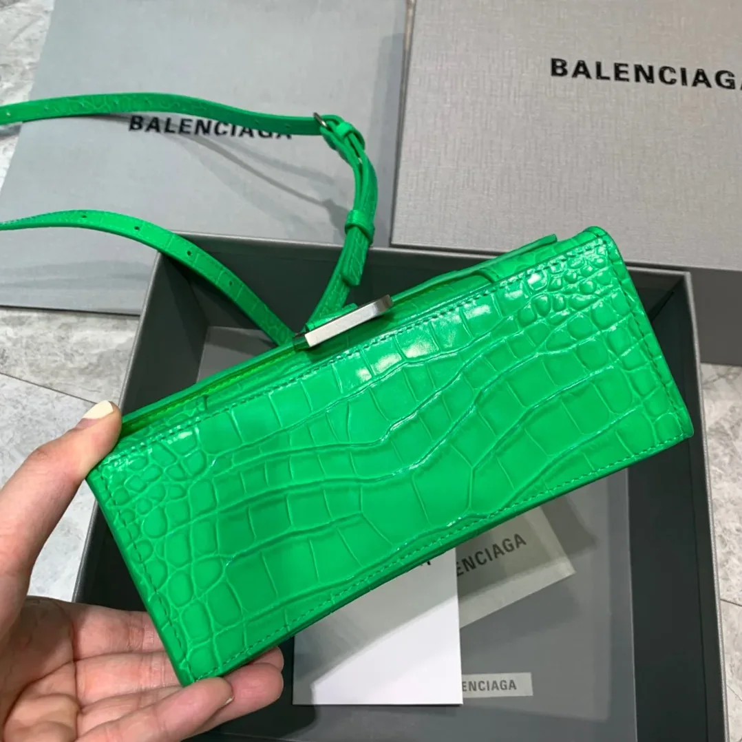 Balenciaga Hourglass XS Handbag In Bright Green Balenciaga Hourglass XS Handbag In Bright Green