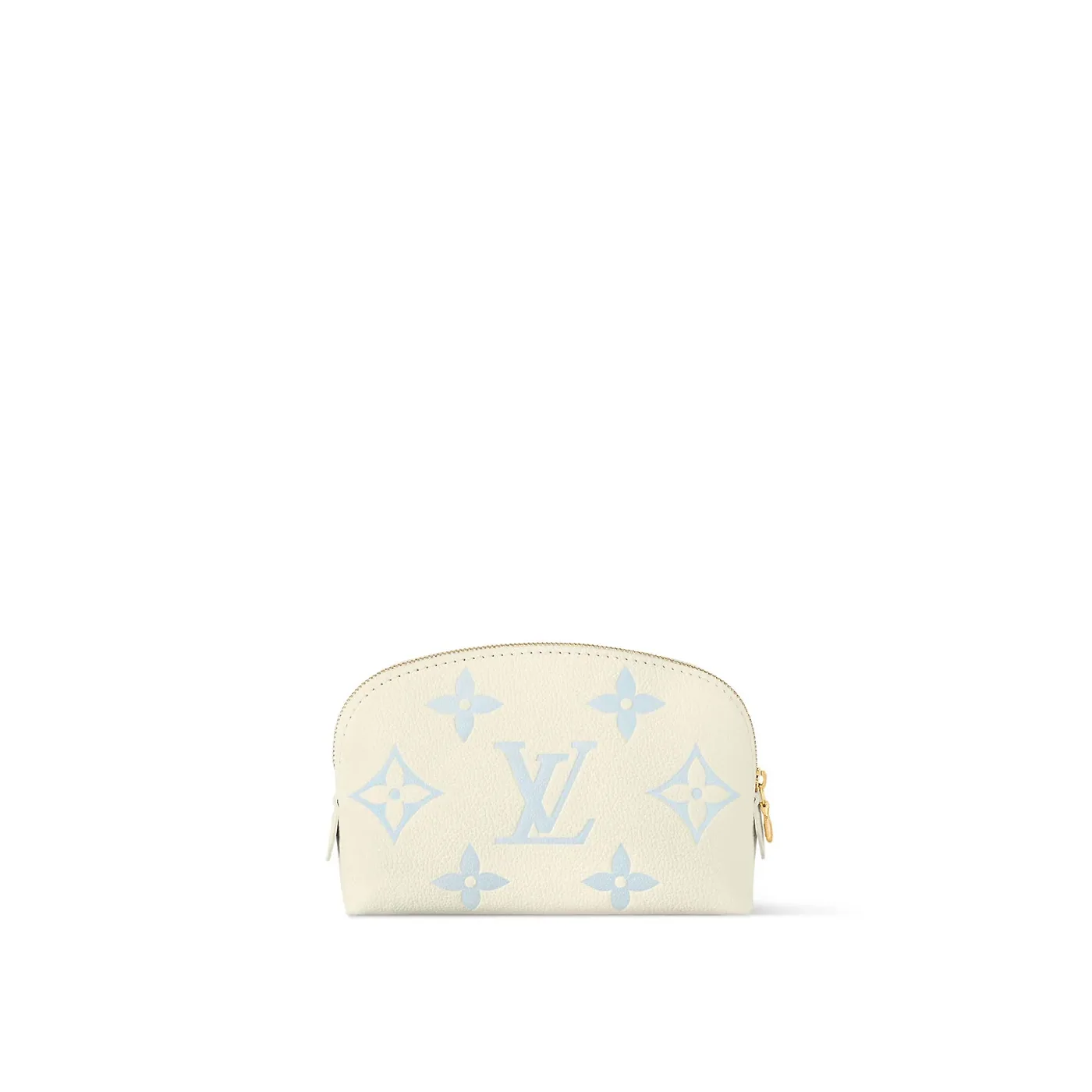 Louis Vuitton Pochette Cosmetique PM Clutch & Pouch in Beige Gold Hardware Louis Vuitton Pochette Cosmetique PM Clutch & Pouch in Beige Gold Hardware
