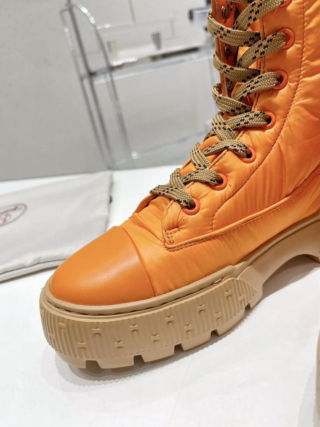 Hermes Fresh Ankle Boots Orange /
