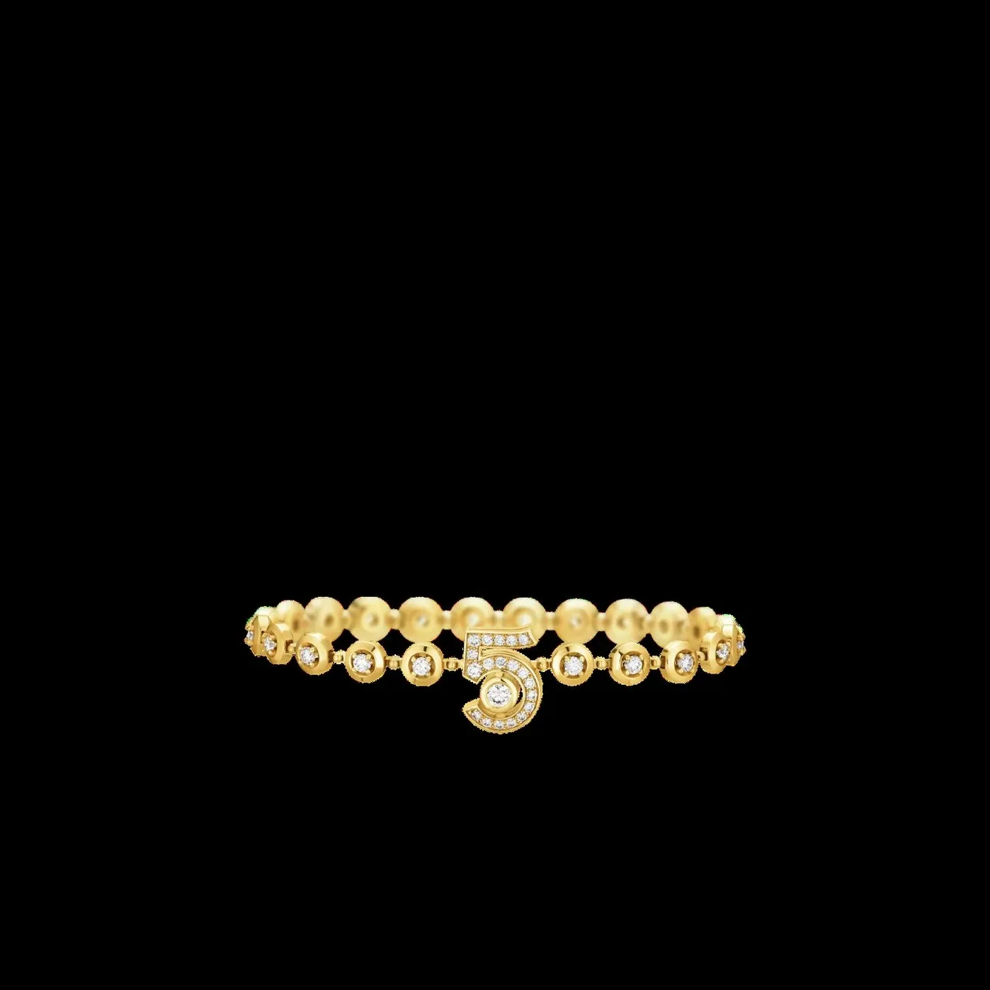 Chanel Pearl Chain With Crystal Logo Charm Gold Chanel Pearl Chain With Crystal Logo Charm Gold