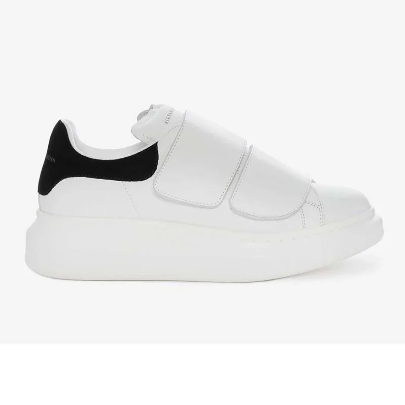 Alexander Mcqueen Oversized Sneaker with Double-Strap Shoes for Women in Black Alexander Mcqueen Oversized Sneaker with Double-Strap Shoes for Women in Black