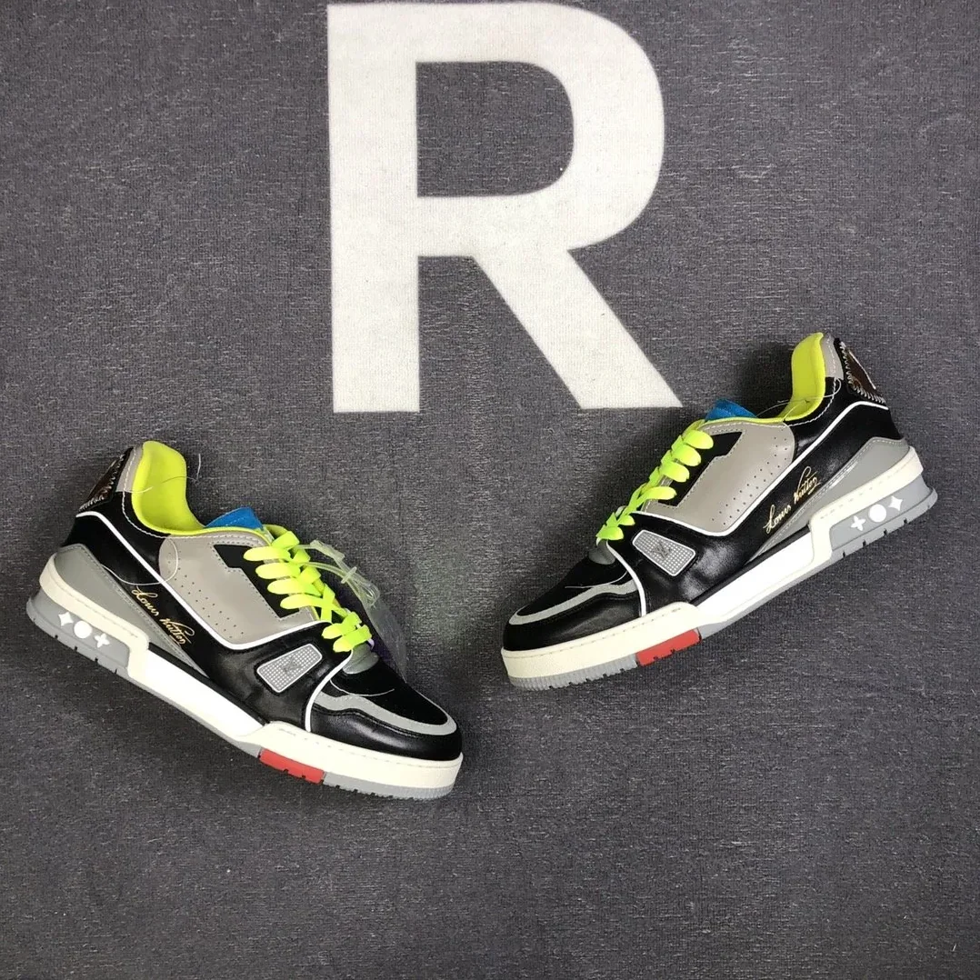 Louis Vuitton Trainer Sneaker Rubber Monogram Denim Multiple Color Virgil Abloh Louis Vuitton Trainer Sneaker Rubber Monogram Denim Multiple Color Virgil Abloh