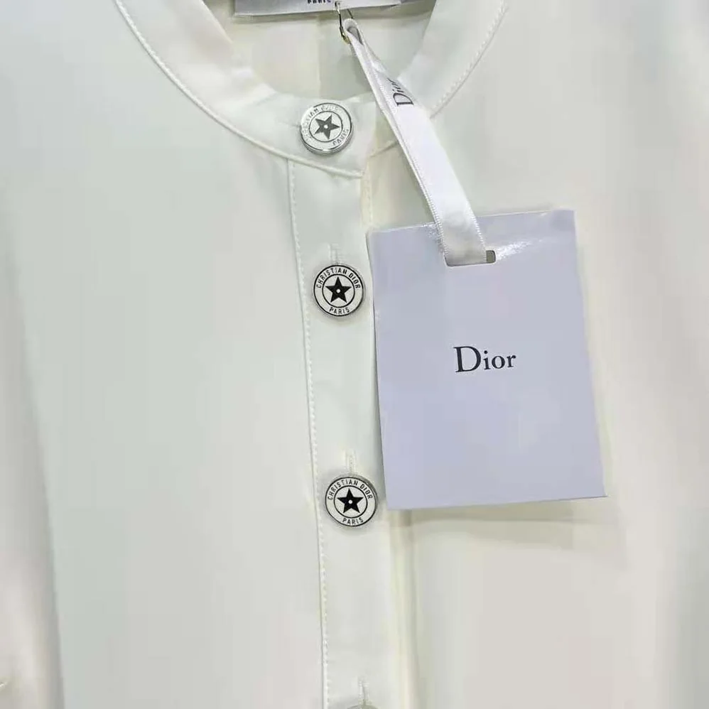 Dior Short Flared Dress White Wool and Silk for Women Dior Short Flared Dress White Wool and Silk for Women