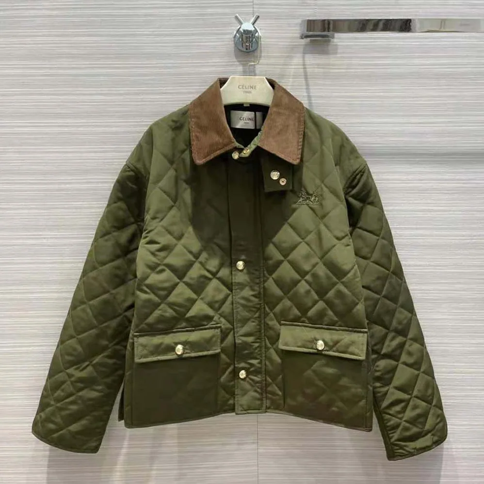 Celine Quilted Hunting Jacket in Lightweight Nylon for Women Celine Quilted Hunting Jacket in Lightweight Nylon for Women