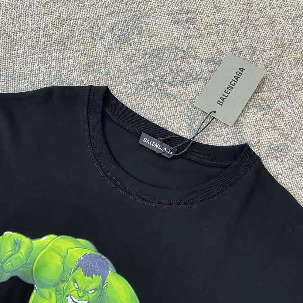 Balenciaga Hulk 2021Marvel Medium Fit T for Women in Shirt in Black