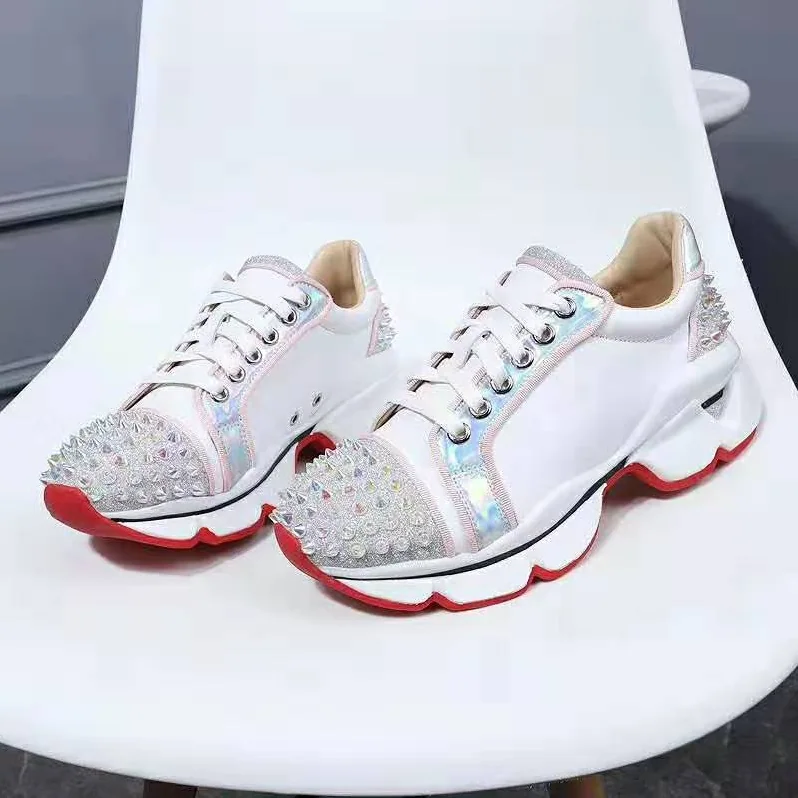 Christian Louboutin Shoes Vrs 2018 Sneakers for Women in White Christian Louboutin Shoes Vrs 2018 Sneakers for Women in White