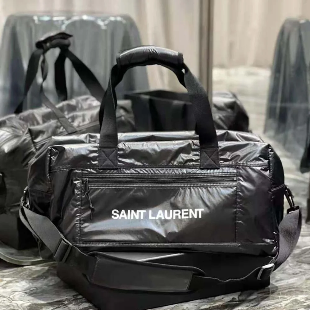 Saint Laurent YSL Nuxx Duffle in Nylon for Men in Black Saint Laurent YSL Nuxx Duffle in Nylon for Men in Black