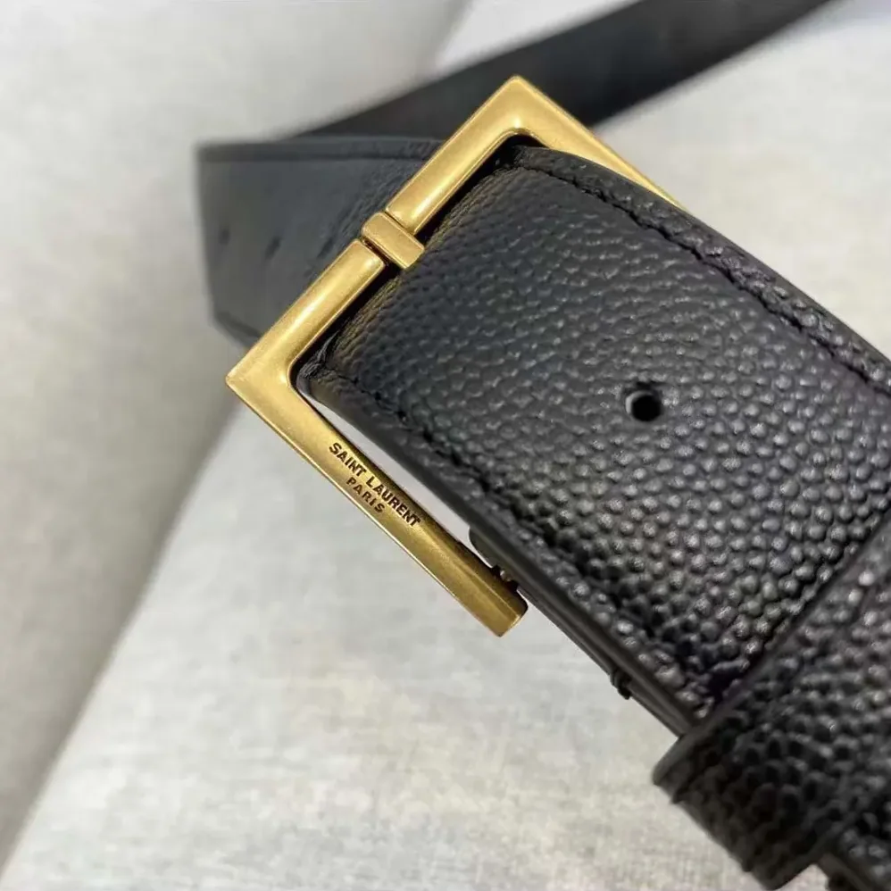 Saint Laurent YSL Cassandre Classic Belt Bag in Shiny Leather for Unisex in Black